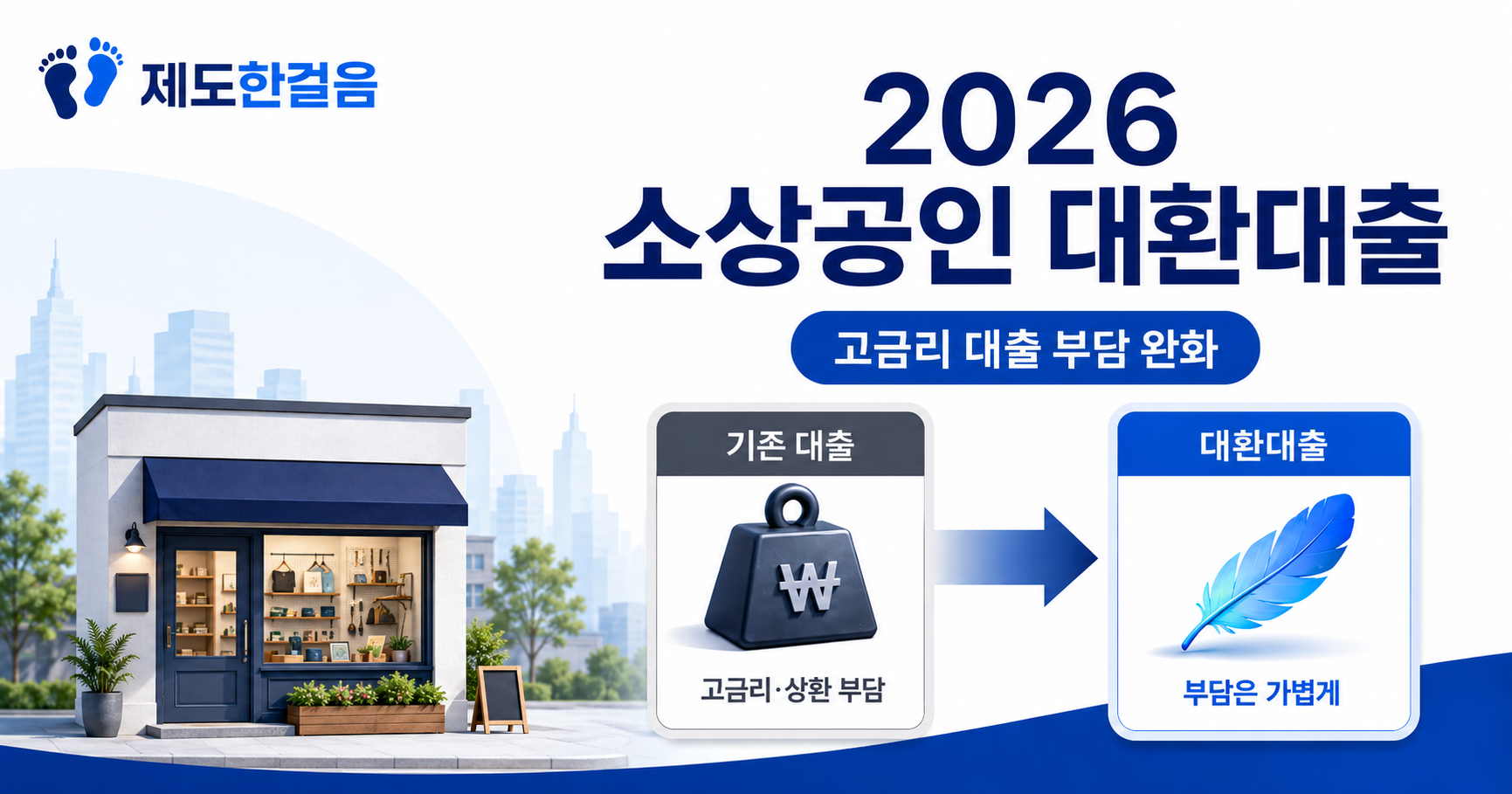 2026 소상공인 대환대출 고금리 대출 부담 완화 안내 이미지