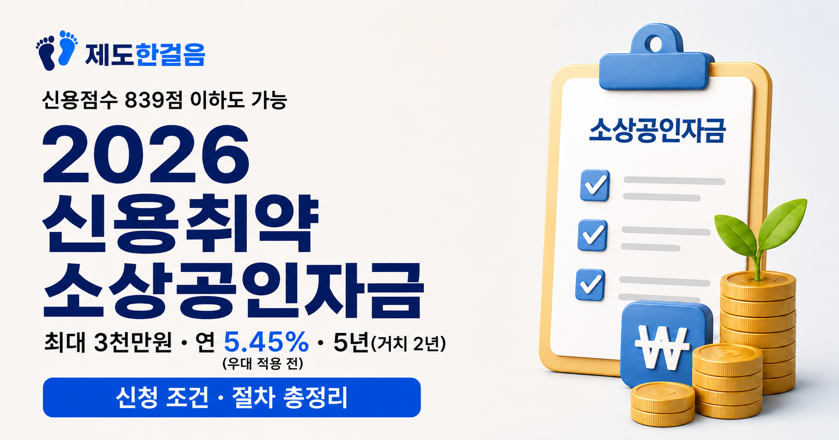 2026 신용취약소상공인자금 신청 조건과 대출한도 안내