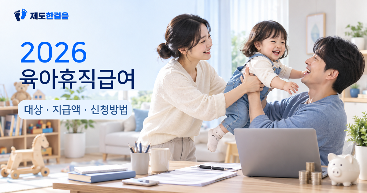 2026 육아휴직급여 대상과 지급액, 신청방법을 안내하는 대표이미지